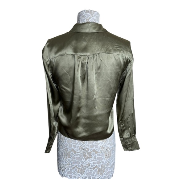 NWT Secret Mission Gem Top Sage Green 100% Silk size Small - Picture 4 of 8